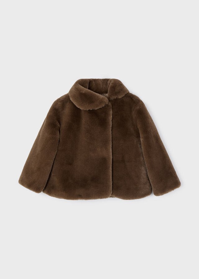 Fur coat for girl Mocha Be Chic