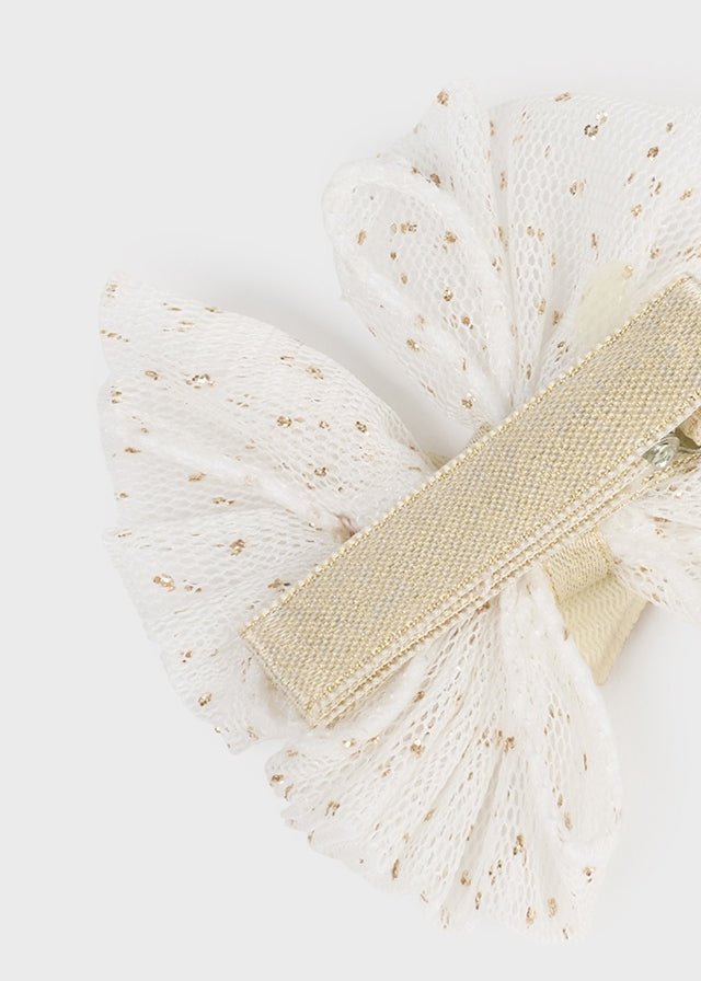 10673 - Hair clip for baby girl - White - Be Chic