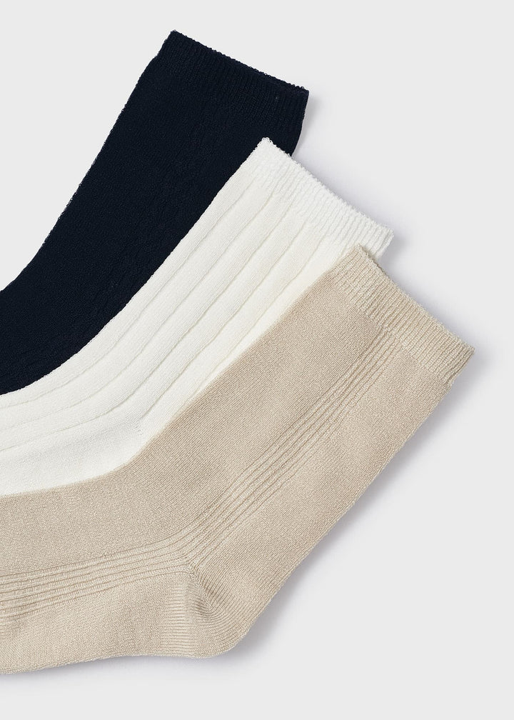 10705 - Set of 3 socks for boy - Navy - Be Chic