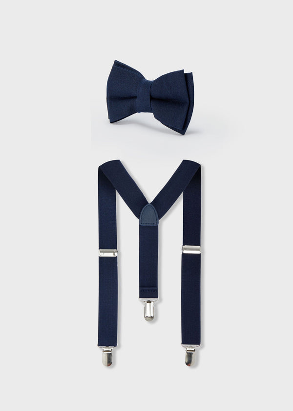 10738 - Bowtie & suspender set for boy - Navy - Be Chic