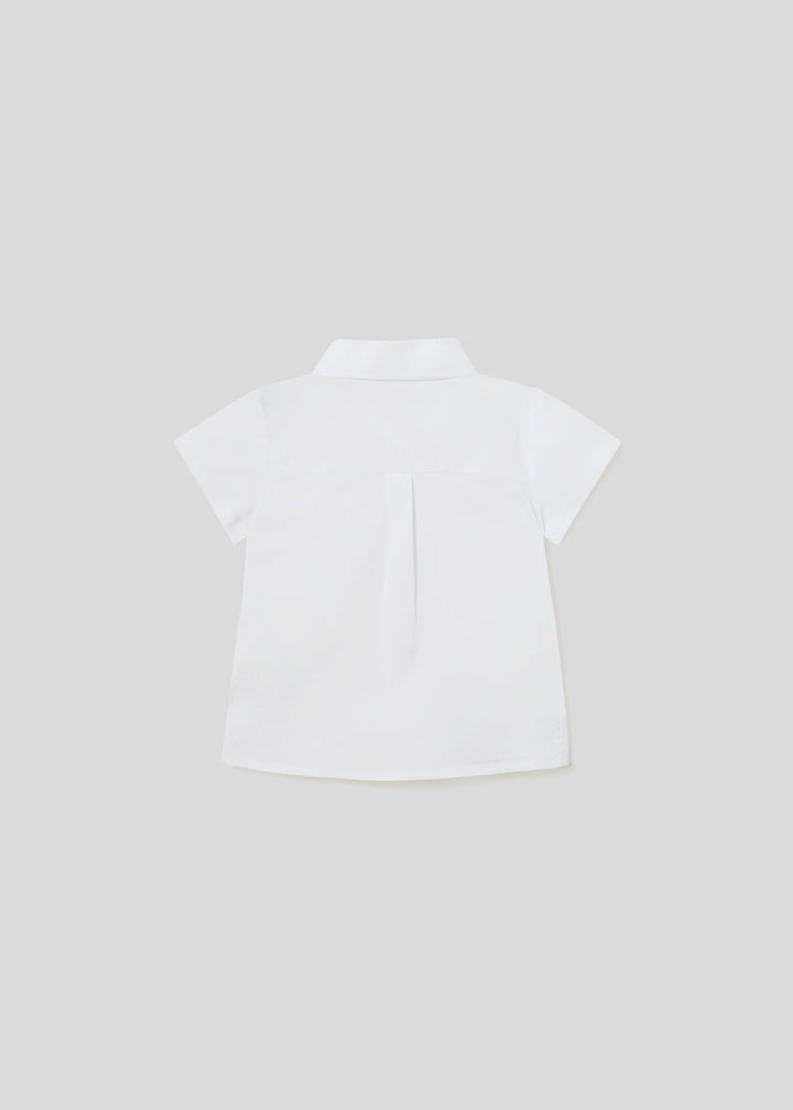 1194 - S/s shirt for newborn boy - White - Be Chic
