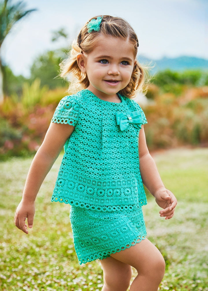 1233 - Crochet short set for baby girl - Agate - Be Chic