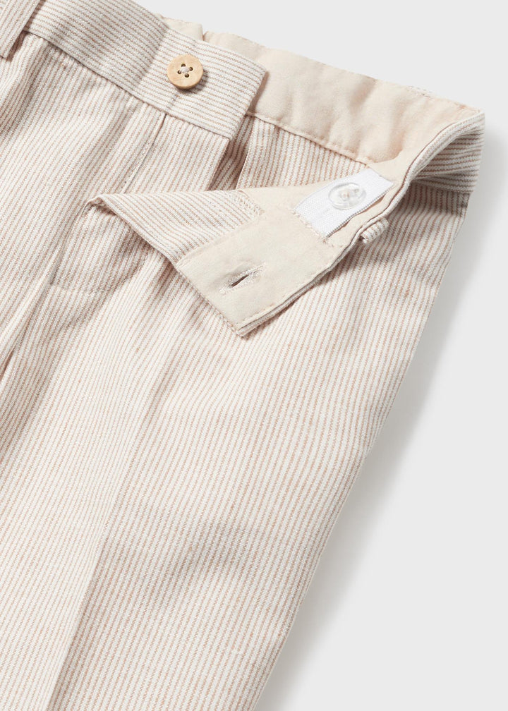 Mayoral Dressy Linen Pants in coconut for children.