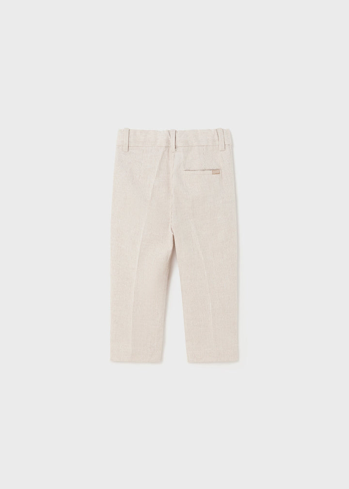 Mayoral Dressy Linen Pants in coconut for children.