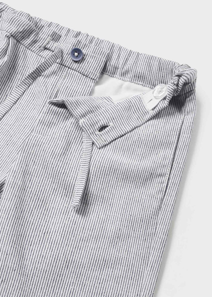 1555 - Linen shorts set for baby boy - Navy - Be Chic