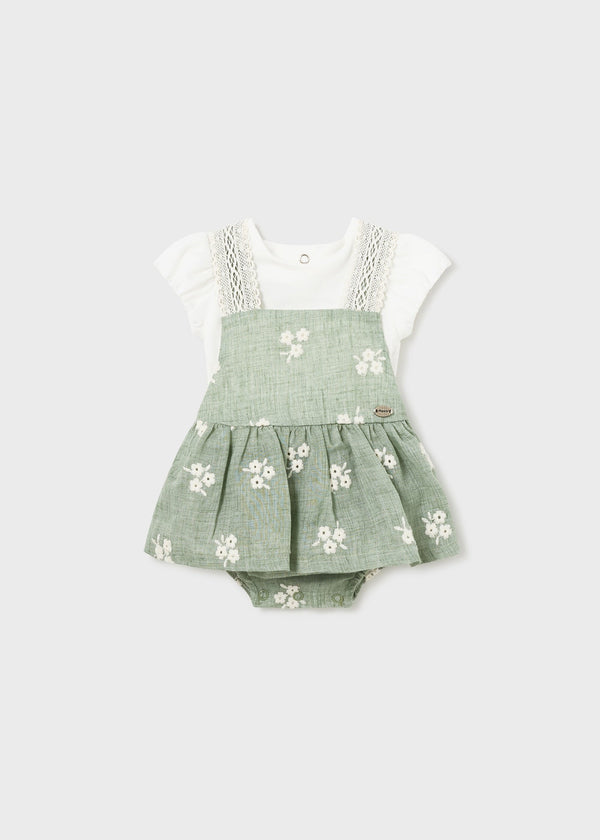 Dungaree skirt set for newborn girl- Mayoral kids clothing - Summer collection