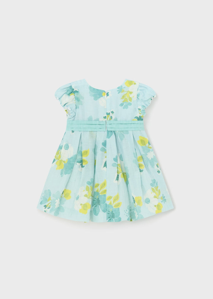 Mayoral Dress in anise for baby girls.