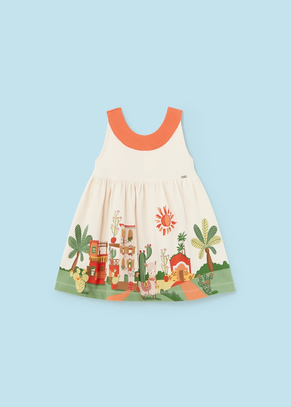 Mayoral Knit Dress in chickpea for girls.