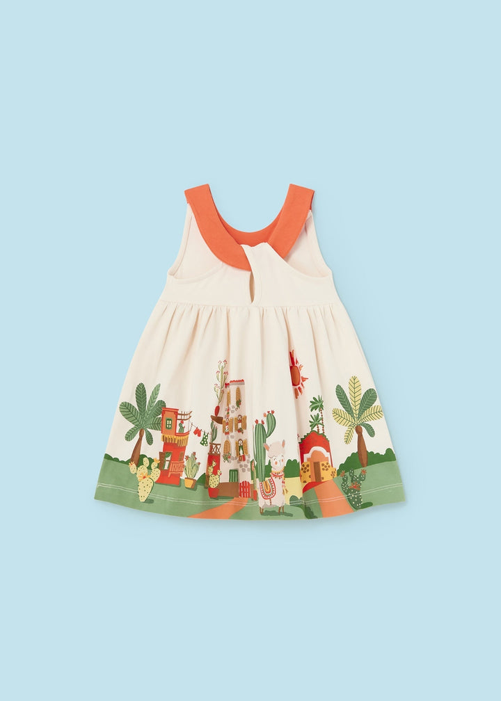 Mayoral Knit Dress in chickpea for girls.