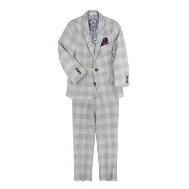 2 pieces London check gray suit Appaman