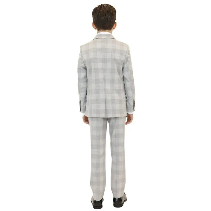 2 pieces London check gray suit - Be Chic