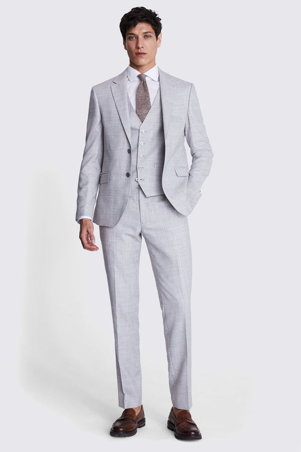 French Connection Slim Fit Light Grey Suit - Perfect for Prom and other Formal Events