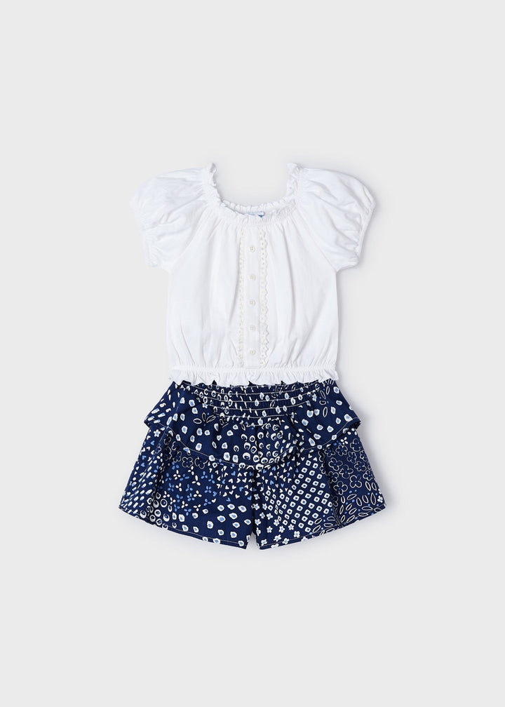 3260 - Flutter shorts set for girl - Ink - Be Chic