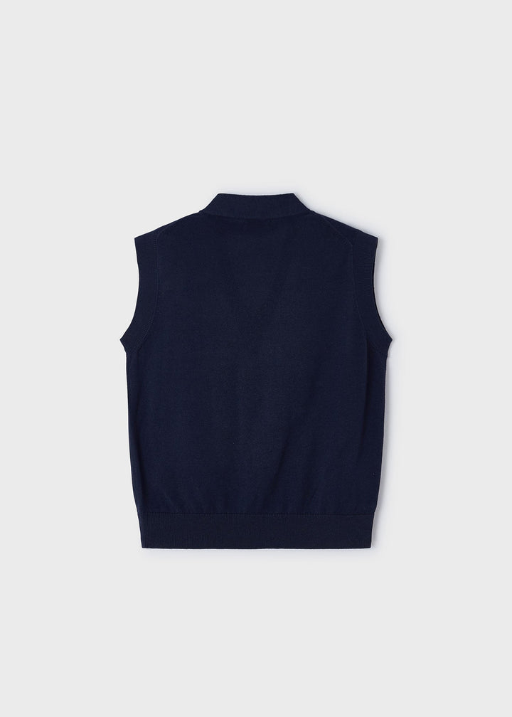 3358 - Knitting vest for boy - Navy - Be Chic