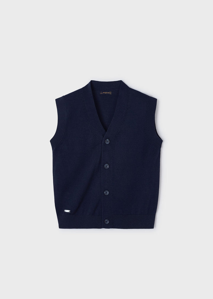 3358 - Knitting vest for boy - Navy - Be Chic
