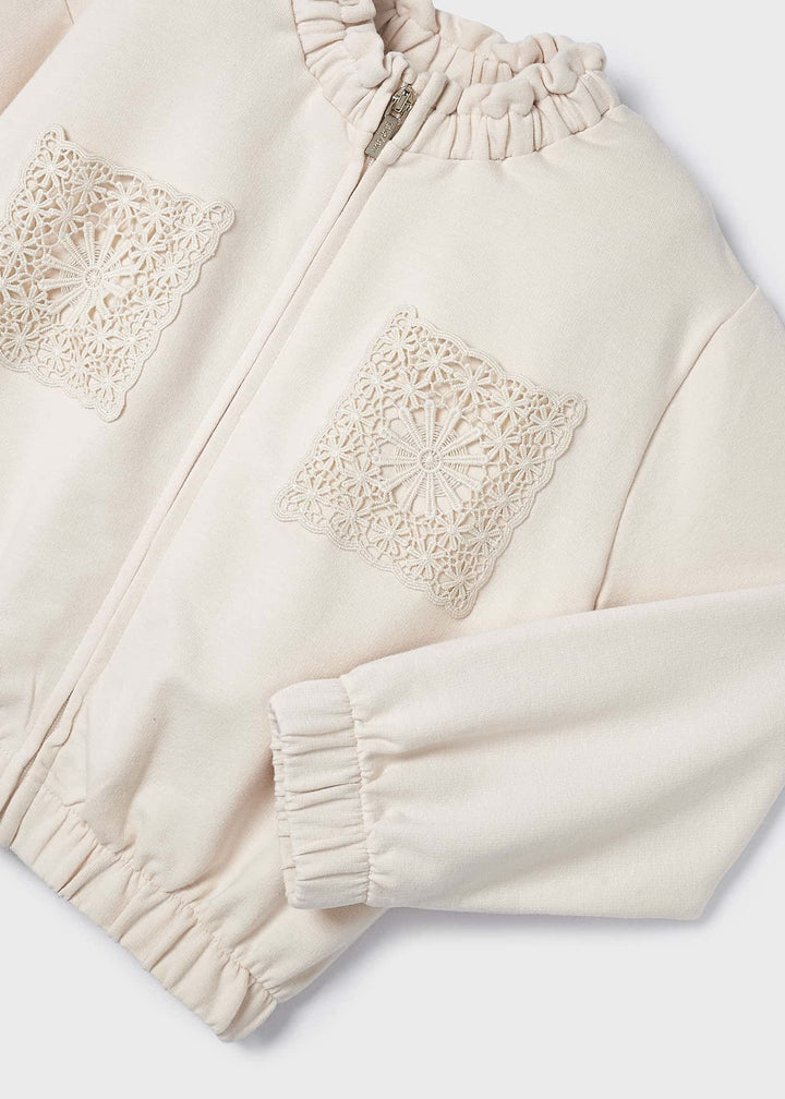 3476 - Hoodie for girl - Almond - Be Chic