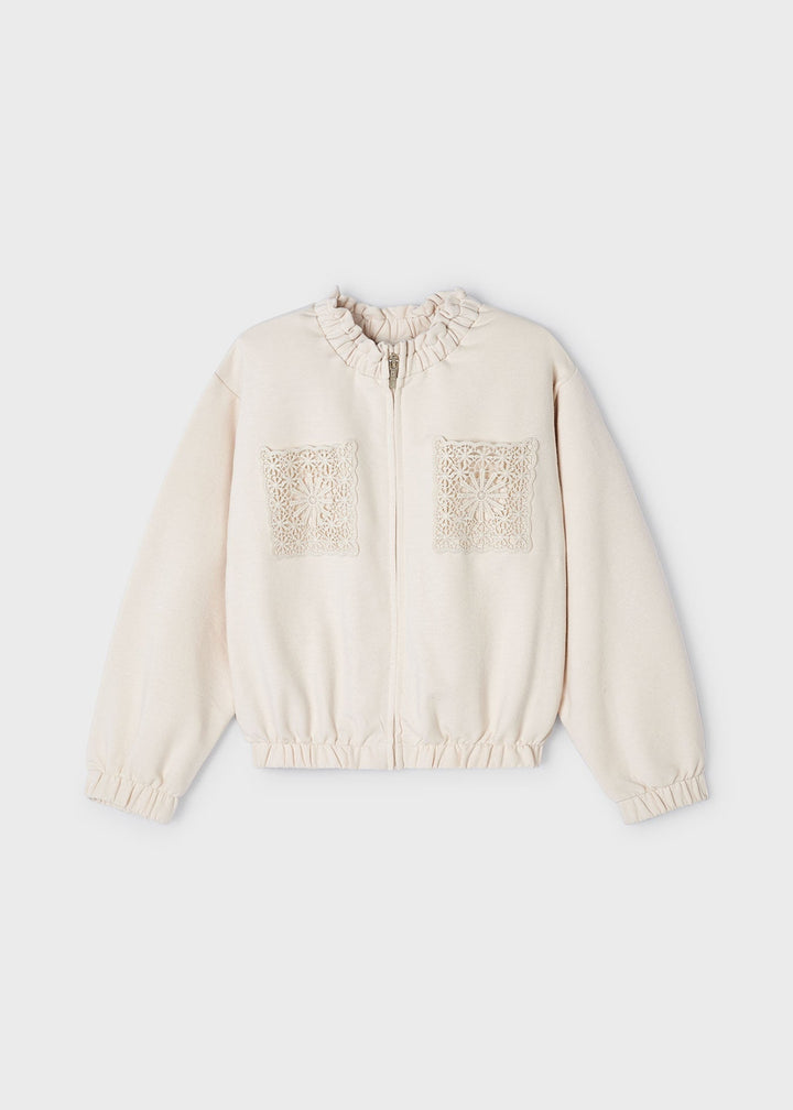 3476 - Hoodie for girl - Almond - Be Chic
