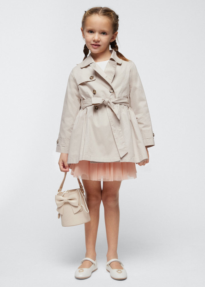 Sand-Colored Mayoral Raincoat for Kids - Waterproof Elegance at Kids Chic.