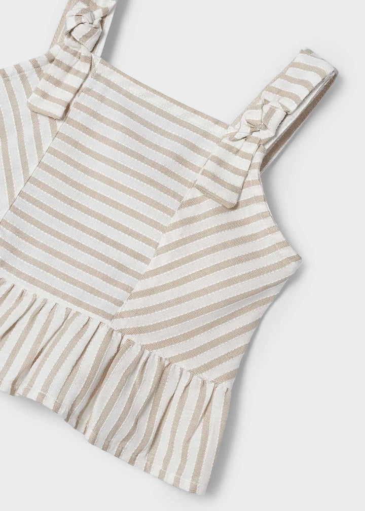 3539 - Stripes long trousers for girl - Beige - Kids Chic