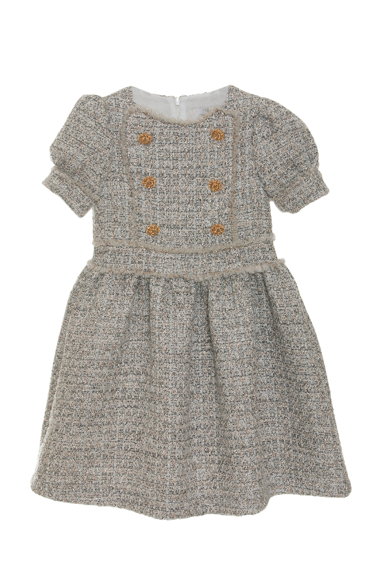 Patachou Girls Gold Dress - Grey Patachou