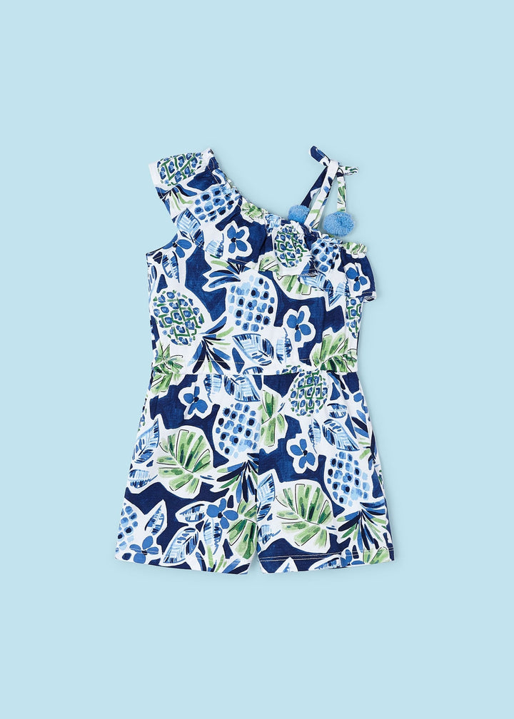 3864 - Printed romper for girl - Ink - Kids Chic