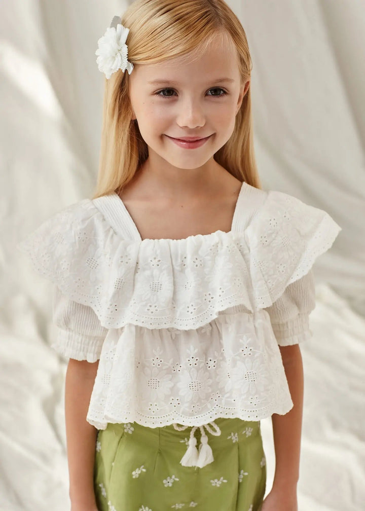 3909 - Skort + Blouse for girl - Apple - Be Chic