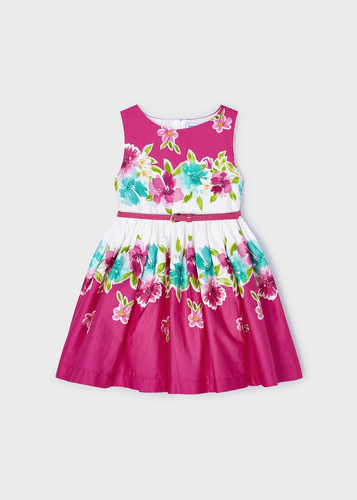 Fuchsia Dress by Mayoral for Girls - Bold Color and Feminine Style at Kids Chic.