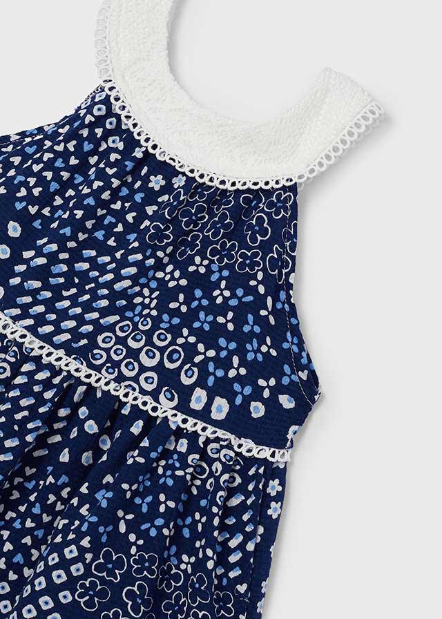 3935 - Girls dress with guipure purse - Ink - Be Chic