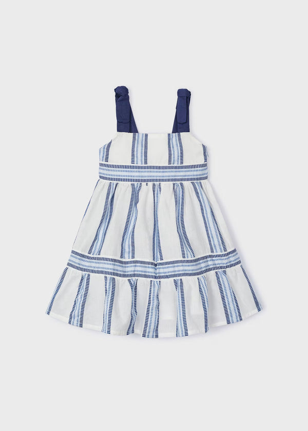 3936 - Girls striped dress - Ink