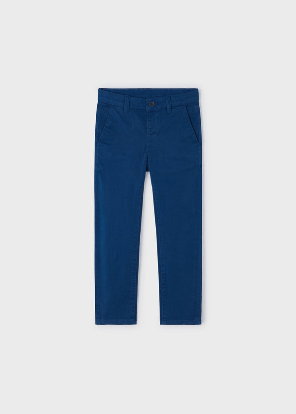 512 - Twill basic trousers for boys suit - Cyan - Be Chic