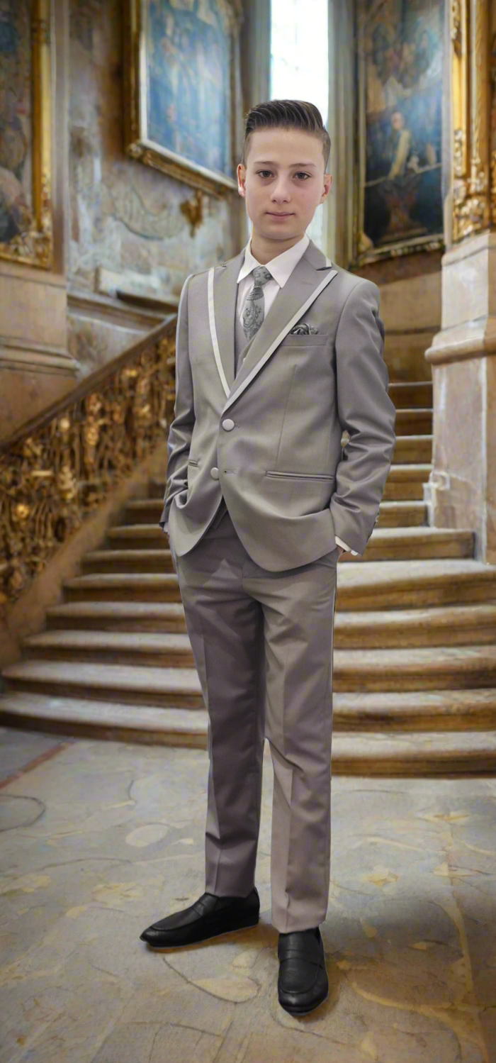 Bechic Halifax Kids’ Grey Suits – Premium Italian Handmade Quality, Best Selling in Canada Be Chic