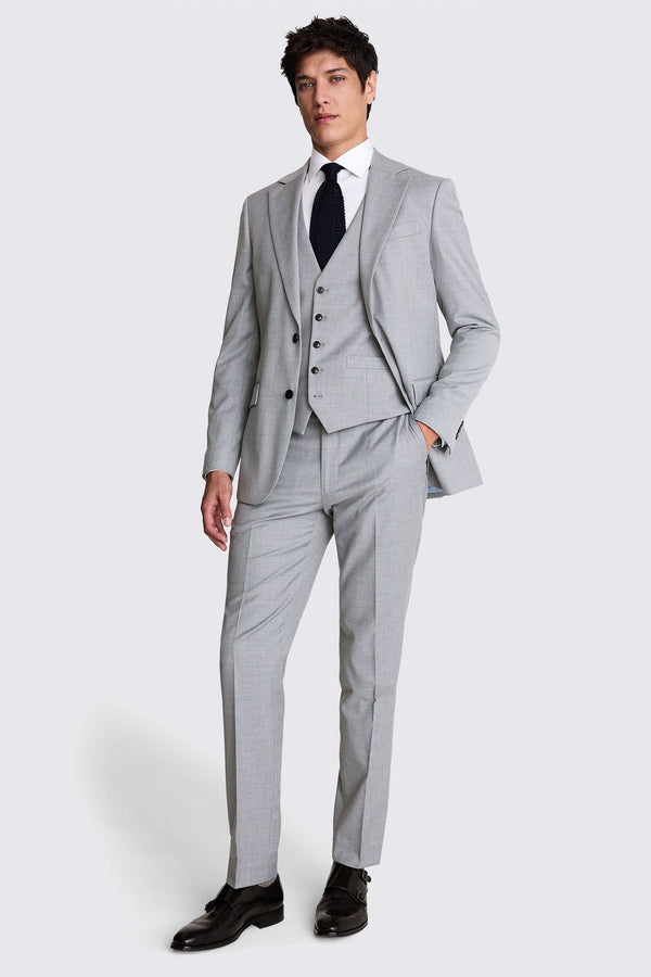 Tailored Fit Grey Stretch Suit - Perfect for Prom and other Formal Events.