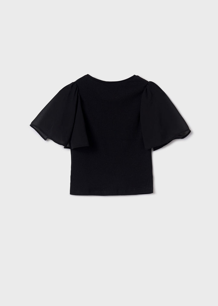 6004 - S/s t-shirt for teen girl - Black - Be Chic