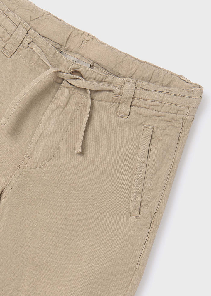 Boys' Mayoral Linen Pants in Camel - Comfortable and Stylish Bottoms at Kids Chic.