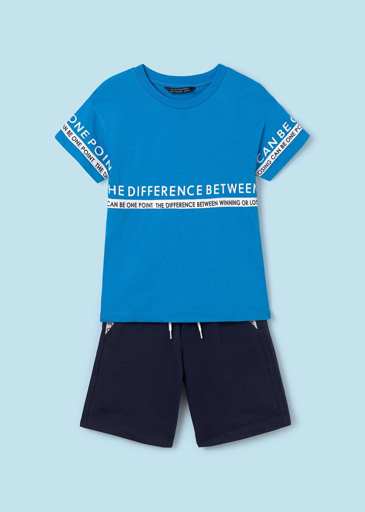 6666 - Knit set for teen boy - Turquoise - Be Chic