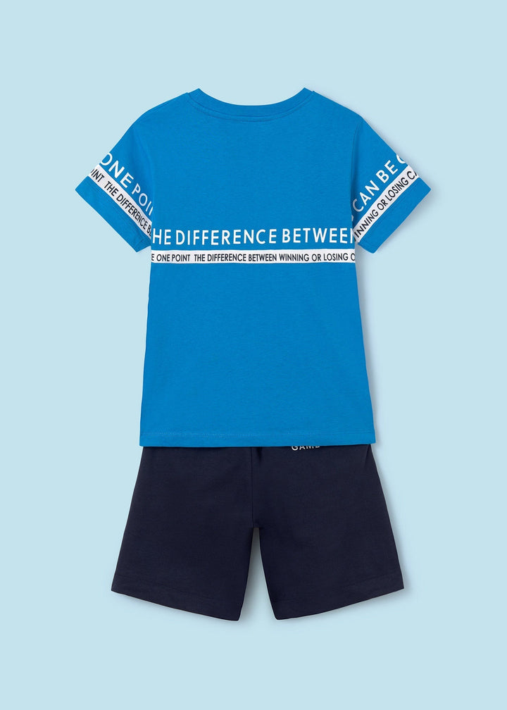 6666 - Knit set for teen boy - Turquoise - Be Chic