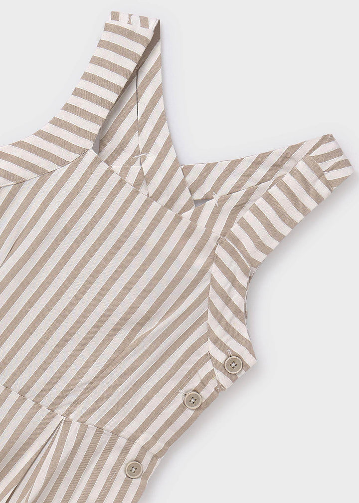 6855 - Stripes jumpsuit for teen girl - Beige - Be Chic