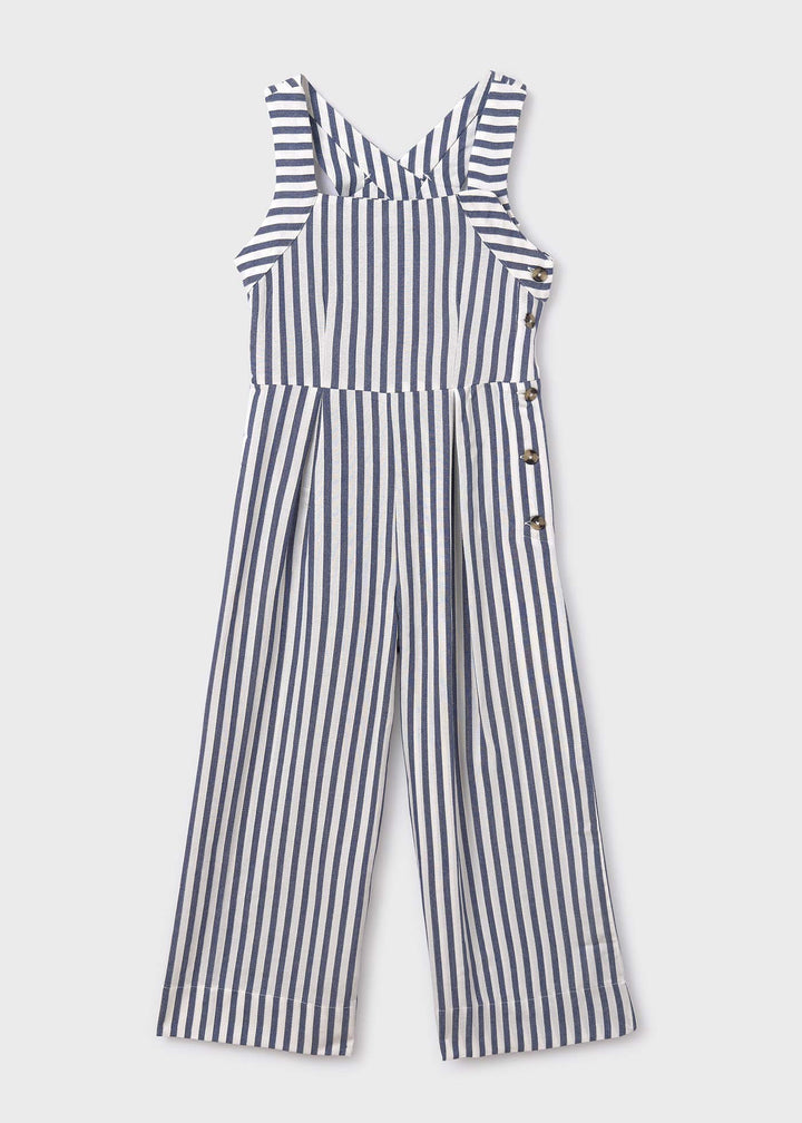 6855 - Stripes jumpsuit for teen girl - Ink - Be Chic
