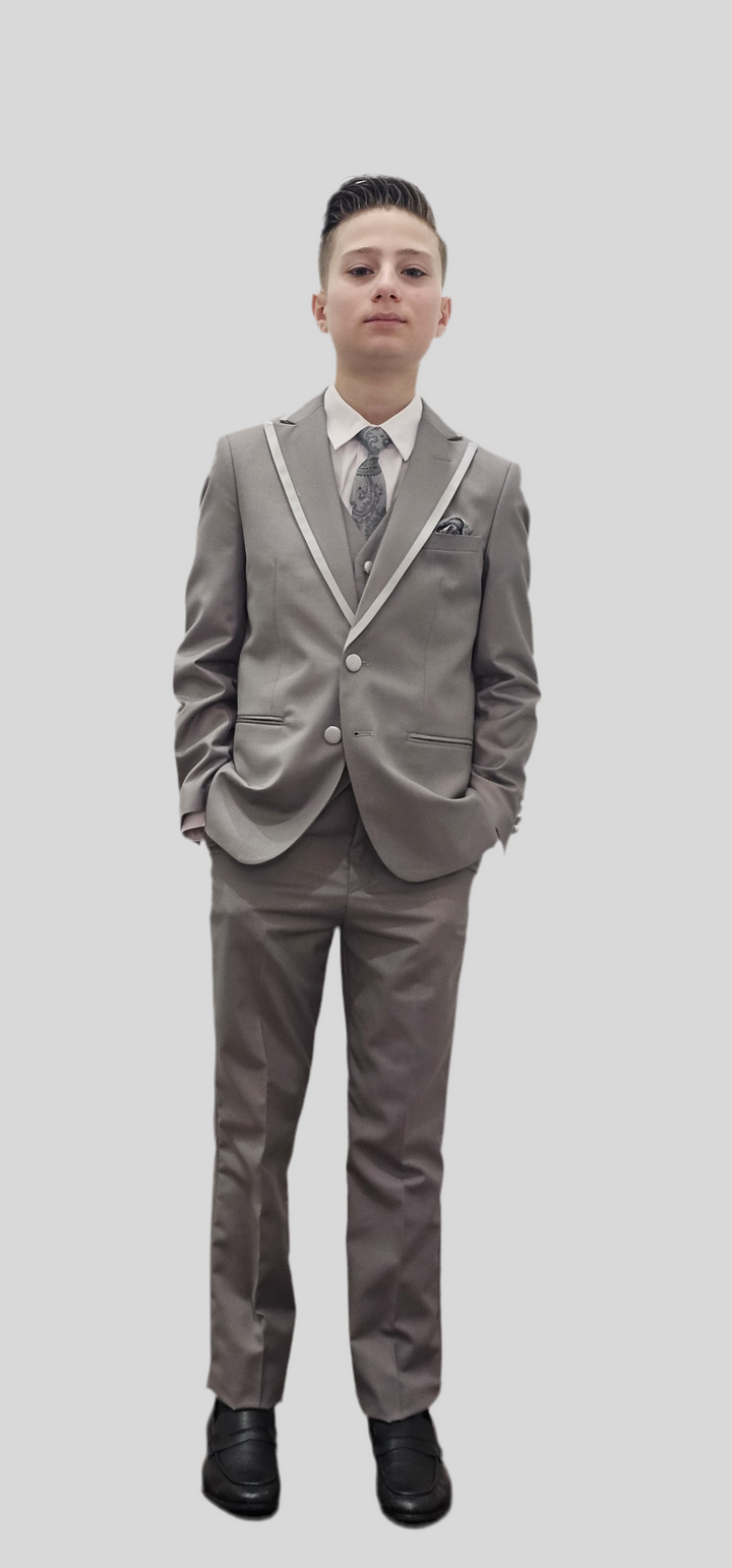 Bechic Halifax Kids’ Grey Suits – Premium Italian Handmade Quality, Best Selling in Canada Be Chic