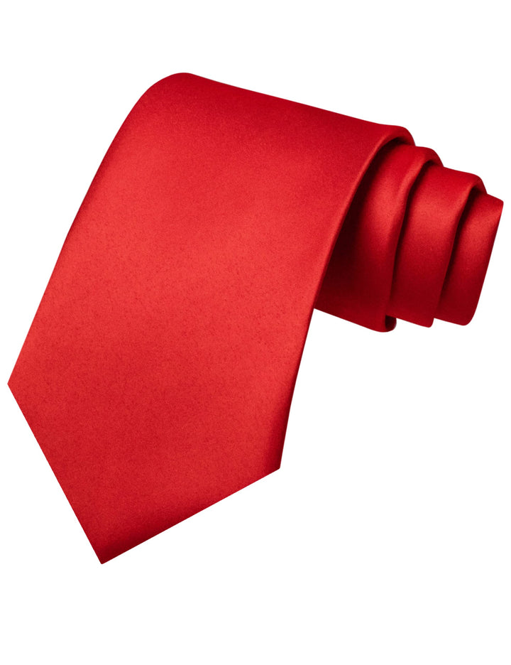 Red Tie and Pocket Square Set for Men Prince Kyle