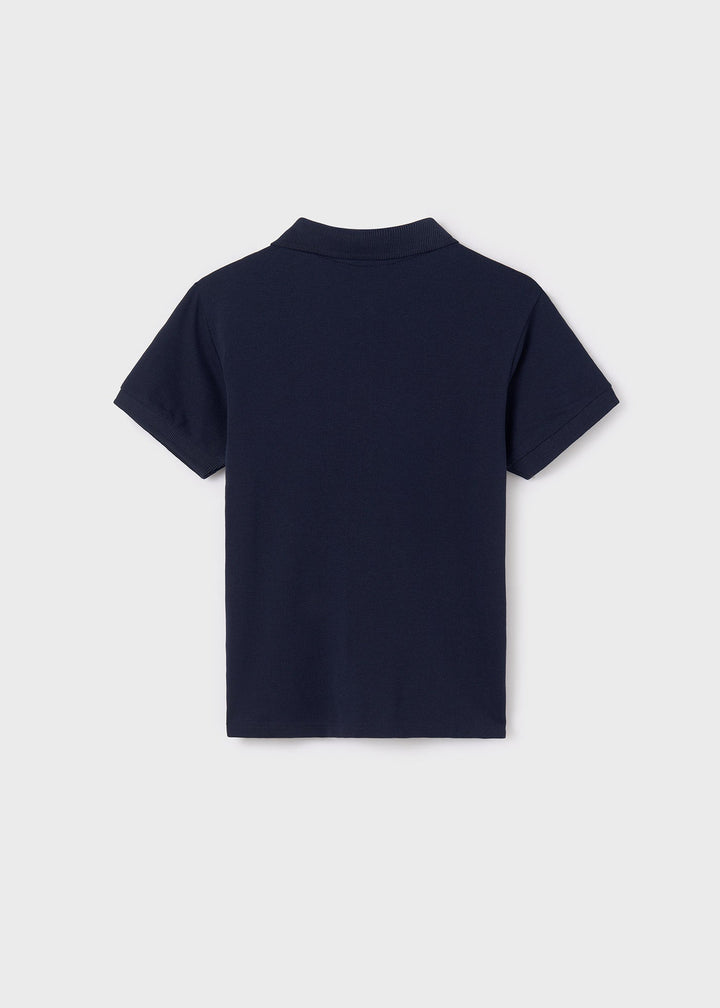 890 - Basic s/s polo for teen boy - Navy - Be Chic
