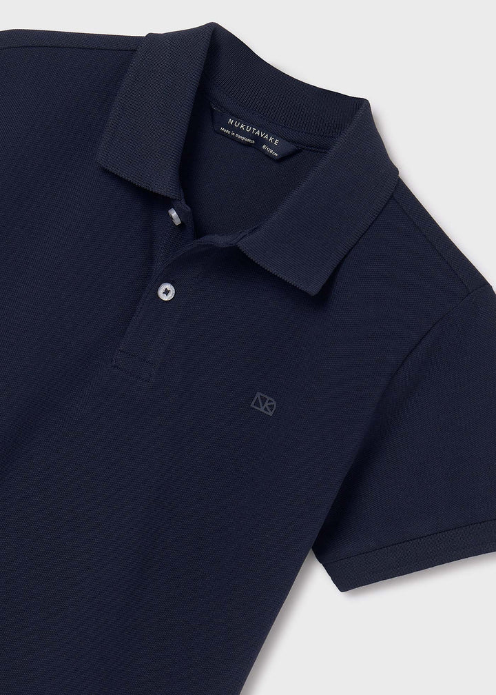 890 - Basic s/s polo for teen boy - Navy - Be Chic