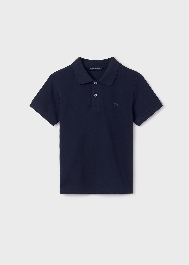 890 - Basic s/s polo for teen boy - Navy - Be Chic
