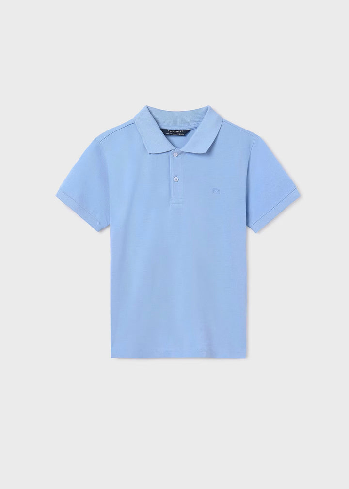 890 - Basic s/s polo for teen boy - Sky Blue - Be Chic