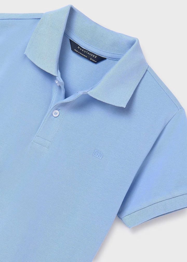 890 - Basic s/s polo for teen boy - Sky Blue - Be Chic
