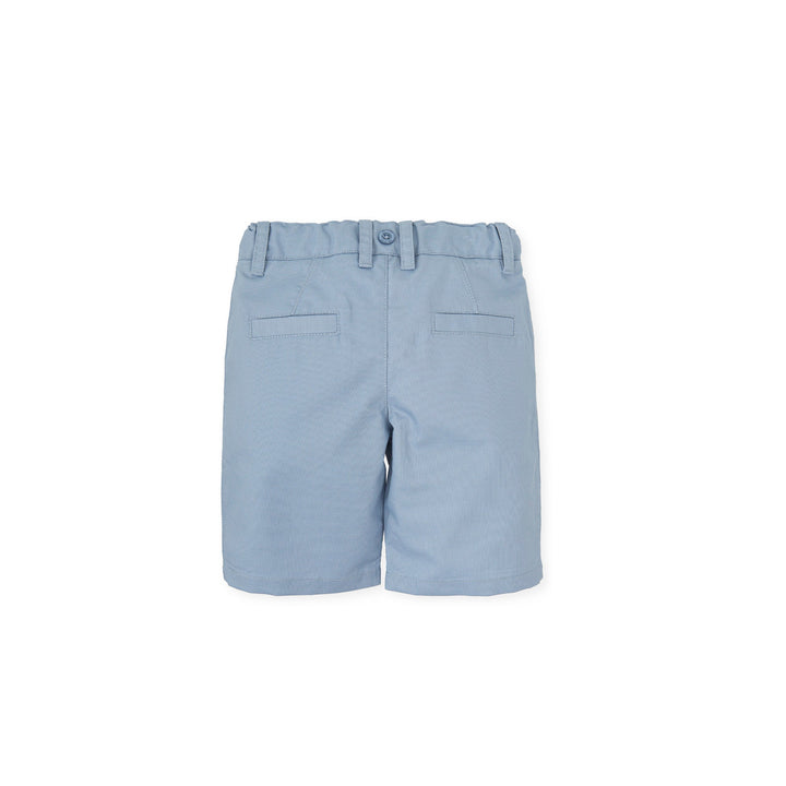 Ceramic-colored Aikido woven Bermuda shorts, offering a stylish and comfortable option for kids' summer adventures.