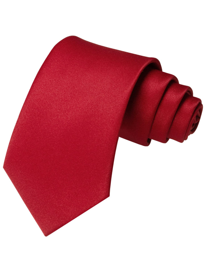 Crimson Tie and Pocket Square Set for Men Prince Kyle