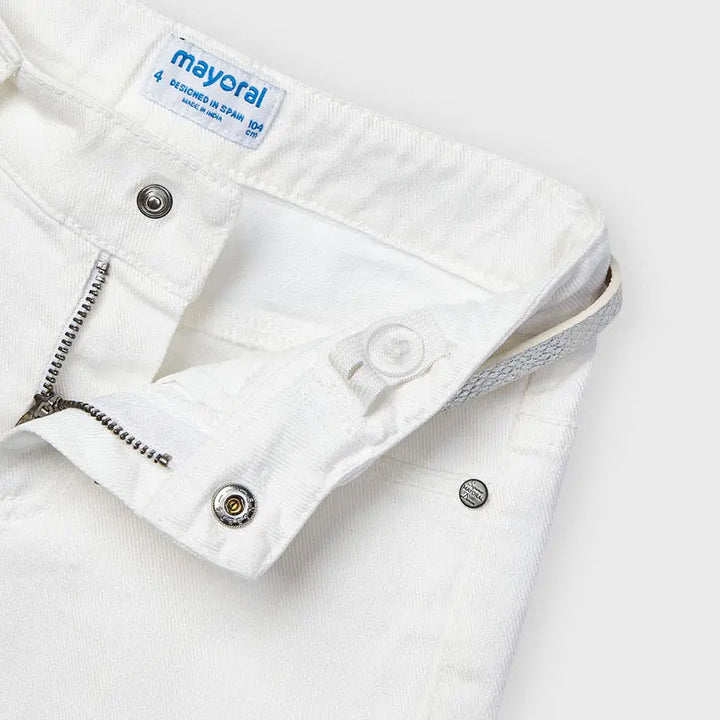 Cyclist Pant for Girl White Mayoral