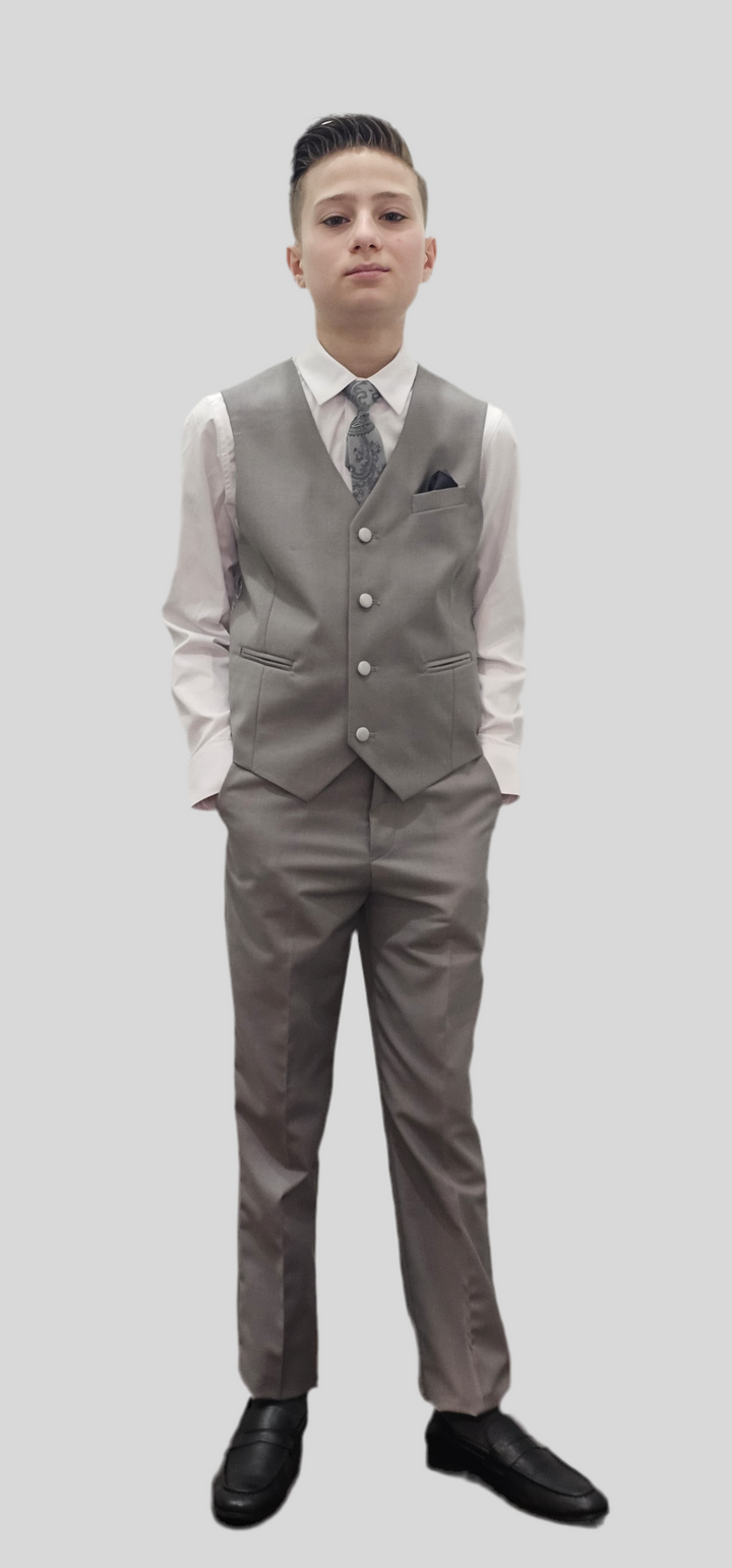 Bechic Halifax Kids’ Grey Suits – Premium Italian Handmade Quality, Best Selling in Canada Be Chic