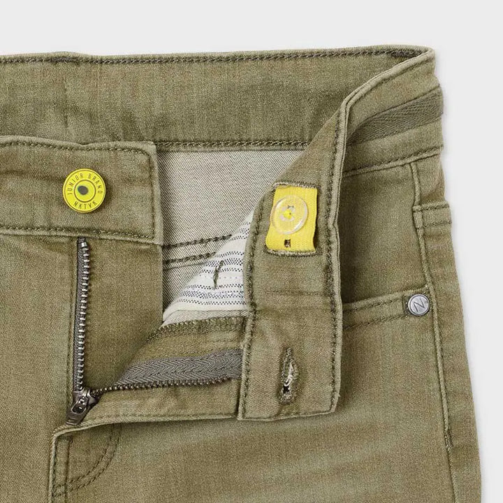 Denim Short for Teen Boy Hunt Green Mayoral